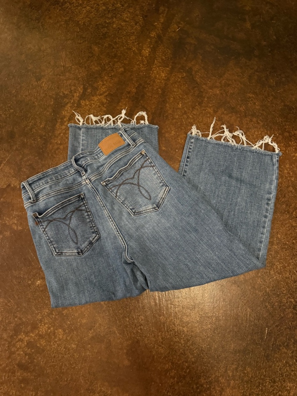 Judy Blue Bootstitch Frayed Hem Ankle Jeans